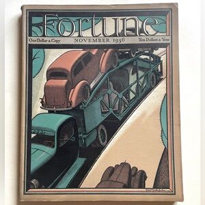 VINTAGE 1934 FORTUNE MAGAZINE - GREAT COVER & ADS,  November 1936